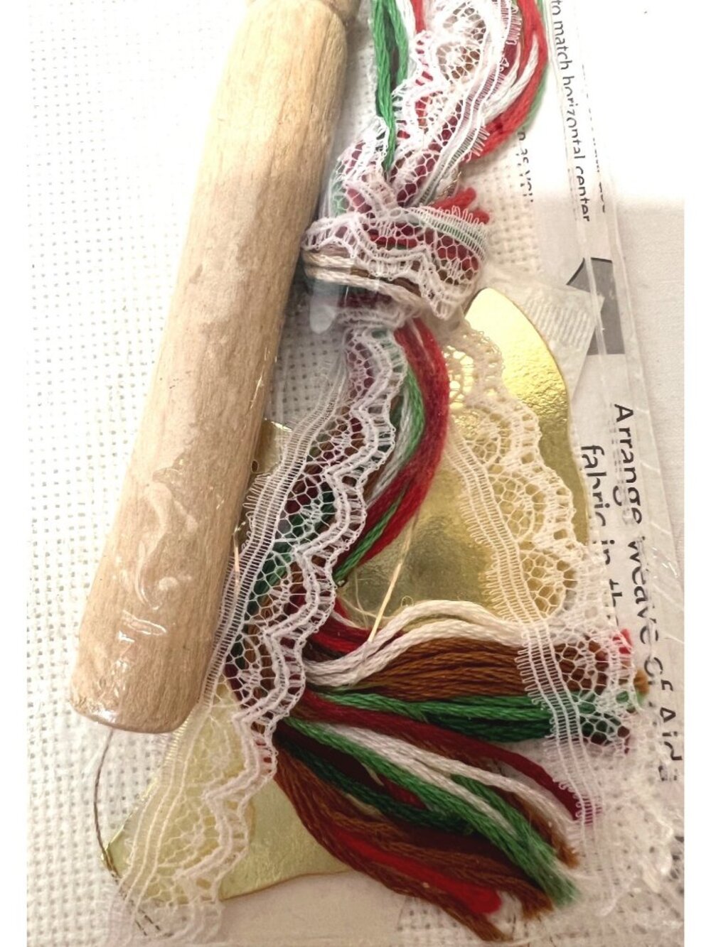 Holiday Time Angel Ornament Kit With Peppermint Heart Cross-Stitch Design - Picture 4 of 4